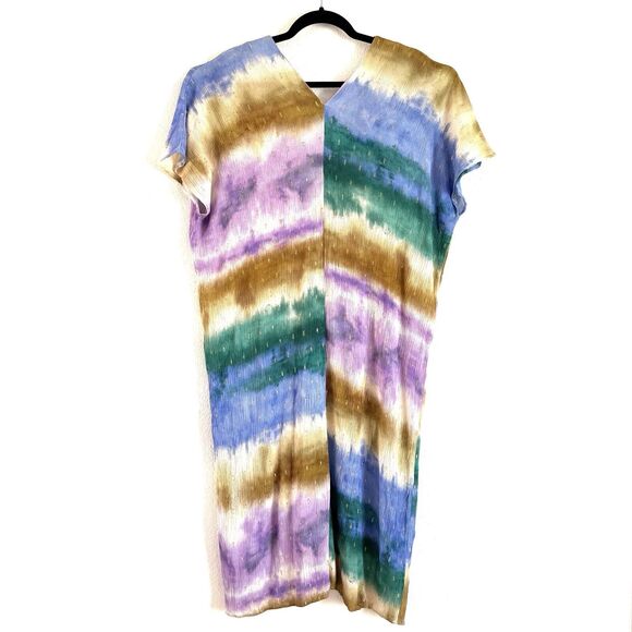 ZARA Women’s Multicolored Tie Dye Gold Dots Resort Dress FW23 7912/034 - Picture 3 of 11